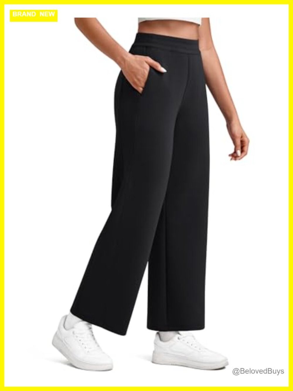 G4Free Smoofit Modal Soft Wide Leg Pants Elastic Waist 7/8 Ankle Casual